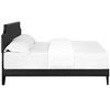 Corene Queen Vinyl Platform Bed with Squared Tapered Legs / MOD-5954