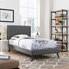 Amaris Twin Fabric Platform Bed with Round Splayed Legs / MOD-5902