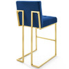 Privy Gold Stainless Steel Performance Velvet Bar Stool / EEI-3856