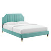 Sienna Performance Velvet Full Platform Bed / MOD-6913