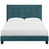 Melanie Twin Tufted Button Upholstered Performance Velvet Platform Bed / MOD-5805