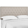 Helena Tufted Full / Queen Upholstered Linen Fabric Headboard / MOD-5860