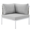 Harmony 6-Piece  Sunbrella® Basket Weave Outdoor Patio Aluminum Sectional Sofa Set / EEI-4926