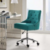 Regent Tufted Button Swivel Upholstered Fabric Office Chair / EEI-3609