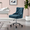 Regent Tufted Button Swivel Upholstered Fabric Office Chair / EEI-3609