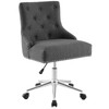 Regent Tufted Button Swivel Upholstered Fabric Office Chair / EEI-3609