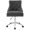 Regent Tufted Button Swivel Upholstered Fabric Office Chair / EEI-3609