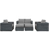 Summon 5 Piece Outdoor Patio Sunbrella® Sectional Set / EEI-1893