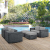 Summon 5 Piece Outdoor Patio Sunbrella® Sectional Set / EEI-1893