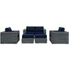 Summon 5 Piece Outdoor Patio Sunbrella® Sectional Set / EEI-1893