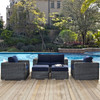 Summon 5 Piece Outdoor Patio Sunbrella® Sectional Set / EEI-1893