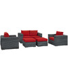 Summon 5 Piece Outdoor Patio Sunbrella® Sectional Set / EEI-1893