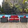 Summon 5 Piece Outdoor Patio Sunbrella® Sectional Set / EEI-1893