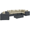 Summon 7 Piece Outdoor Patio Sunbrella® Sectional Set / EEI-1892