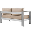 Shore Outdoor Patio Aluminum Loveseat / EEI-2267