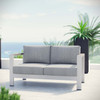 Shore Outdoor Patio Aluminum Loveseat / EEI-2267