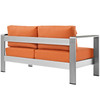Shore Outdoor Patio Aluminum Loveseat / EEI-2267
