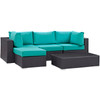 Convene 5 Piece Outdoor Patio Sectional Set / EEI-2172