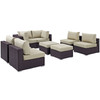 Convene 8 Piece Outdoor Patio Sectional Set / EEI-2204