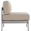 Shore Armless Outdoor Patio Aluminum Chair / EEI-2263