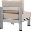 Shore Armless Outdoor Patio Aluminum Chair / EEI-2263