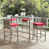 Conduit Outdoor Patio Wicker Rattan Bar Stool Set of 4 / EEI-3602