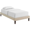 Tessie Twin Fabric Bed Frame with Squared Tapered Legs / MOD-5895