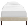 Tessie Twin Fabric Bed Frame with Squared Tapered Legs / MOD-5895