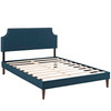 Corene King Fabric Platform Bed with Squared Tapered Legs / MOD-5957