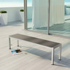 Shore Outdoor Patio Aluminum Bench / EEI-2252