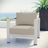 Shore Outdoor Patio Aluminum Armchair / EEI-2266