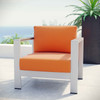 Shore Outdoor Patio Aluminum Armchair / EEI-2266