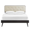 Bridgette Queen Wood Platform Bed With Splayed Legs / MOD-6388