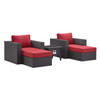 Convene 5 Piece Set Outdoor Patio with Fire Pit / EEI-3726