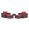 Convene 5 Piece Set Outdoor Patio with Fire Pit / EEI-3726