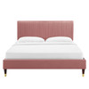 Peyton Performance Velvet Queen Platform Bed / MOD-6596