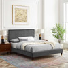 Peyton Performance Velvet Queen Platform Bed / MOD-6596