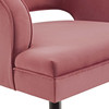 Traipse Button Tufted Open Back Performance Velvet Armchair / EEI-3579