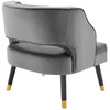 Traipse Button Tufted Open Back Performance Velvet Armchair / EEI-3579
