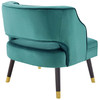 Traipse Button Tufted Open Back Performance Velvet Armchair / EEI-3579