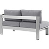 Shore Right-Arm Corner Sectional Outdoor Patio Aluminum Loveseat / EEI-2262