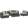 Summon 5 Piece Outdoor Patio Sunbrella® Sectional Set / EEI-2391