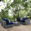 Summon 5 Piece Outdoor Patio Sunbrella® Sectional Set / EEI-2391