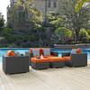 Sojourn 5 Piece Outdoor Patio Sunbrella® Sectional Set / EEI-2375