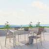 Shore 5 Piece Outdoor Patio Aluminum Dining Set / EEI-2481