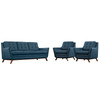 Beguile 3 Piece Upholstered Fabric Living Room Set / EEI-2184