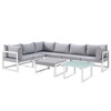 Fortuna 8 Piece Outdoor Patio Sectional Sofa Set / EEI-1735