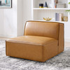 Restore Vegan Leather Sectional Sofa Armless Chair / EEI-4495