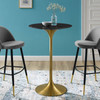 Lippa 28" Round Faux Marble Bar Table / EEI-5533