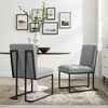 Indulge Channel Tufted Fabric Dining Chairs Set of 2 / EEI-5740